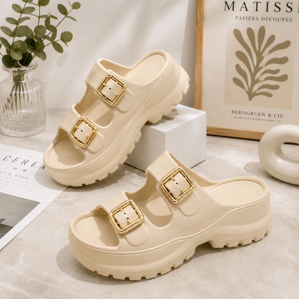 Sendal Wanita Eva Jelly Wedges Anti Slip Sendal Selop Empuk
