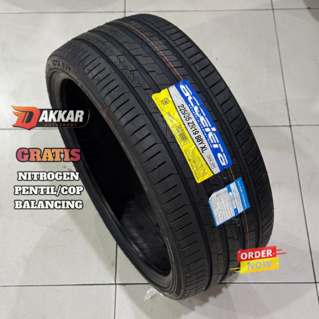 BAN MOBIL R19 UKURAN 225 35 R19 ACCELERA IOTA EVT TUBLES BAN 225 35 19 ACCELERA