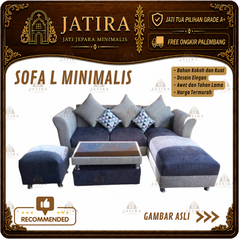 Sofa Tamu L Minimalis | Sofa Tamu L Minimalis Murah Palembang