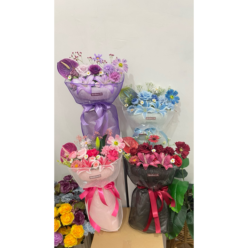 buket bunga Korean Lily | Buket bunga artificial