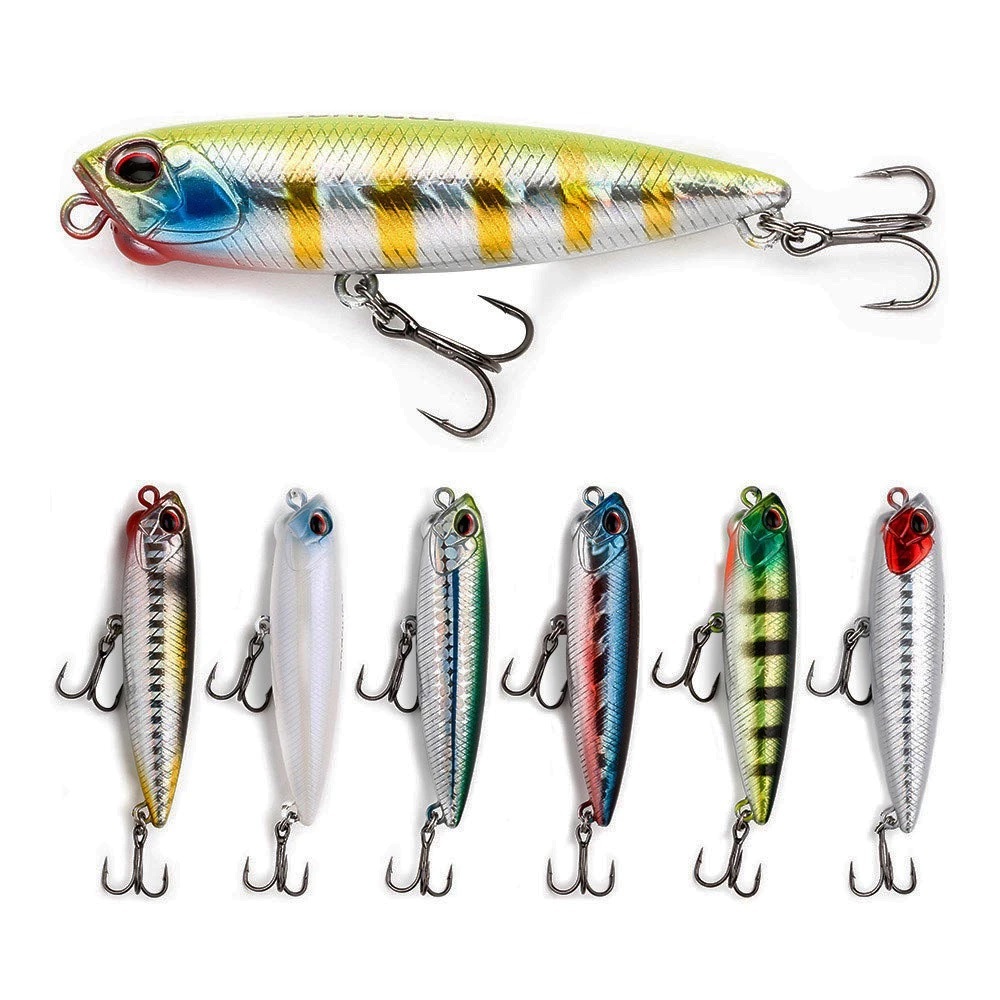 Umpan Pensil WTD Realis 6.5cm Top Water Umpan Pancing Casting Stickbait Floating Mengambang