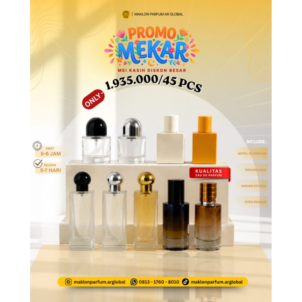 Maklon Parfum AR Global bikin brand parfum kamu