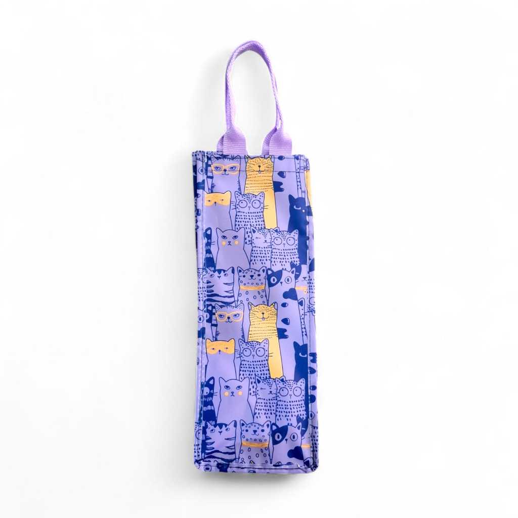 Tas Botol Tumbler Ukuran 12 x 12 x 32 Cm - Tas Botol 2 Liter Motif Kelinci Karakter Lucu - Tas Botol