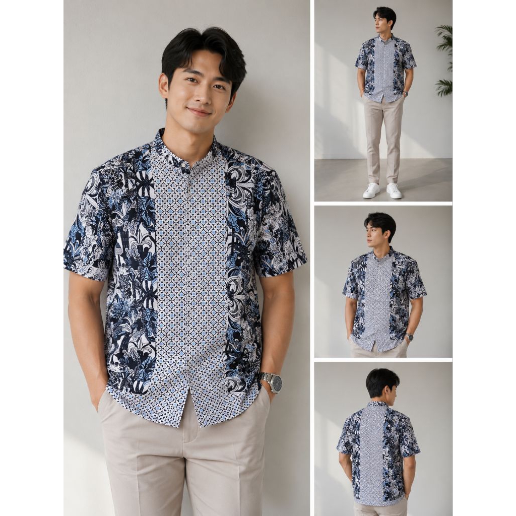 PAKEM APPAREL Kemeja Koko Batik Lengan Pendek Pria Branded merk MOC Original