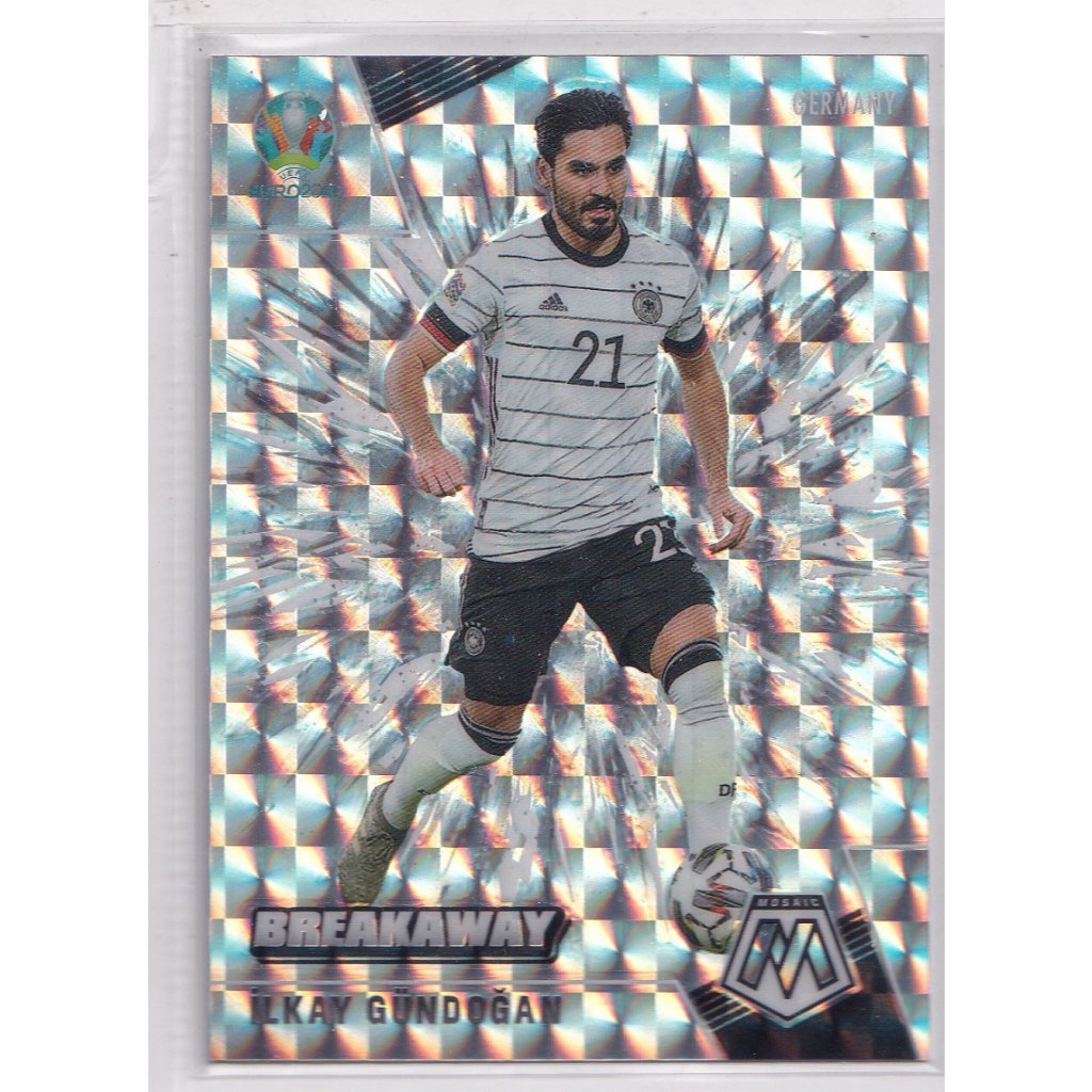 2021 Panini Mosaic UEFA Euro 2020 Breakaway Silver Mosaic Prizm #28 Ilkay Gundogan