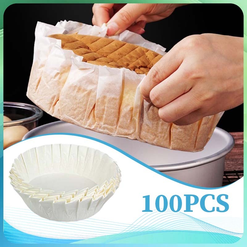100pcs Paper Basque Cheese Cake Kertas Brunt Cheese Cake Kertas Bolu Cake Paper Cup Basque