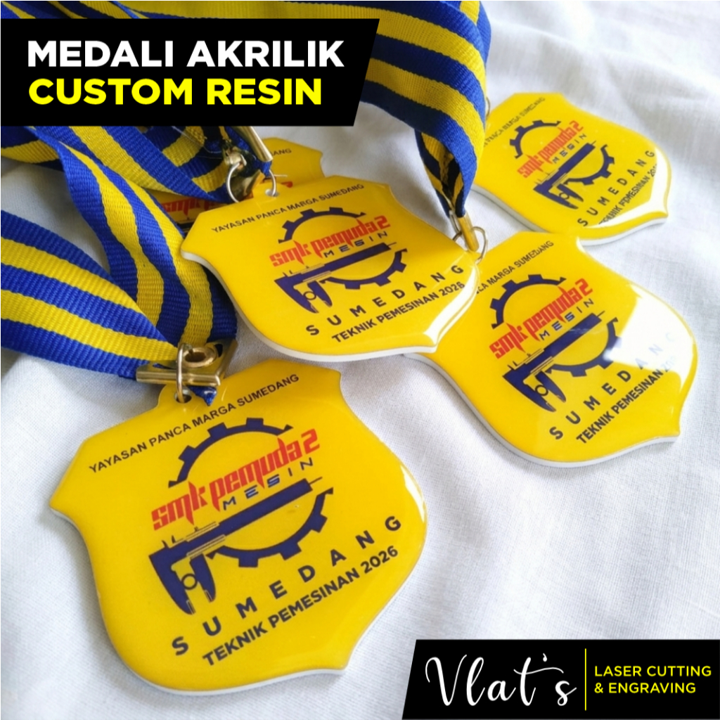 Medali Akrilik Resin Custom