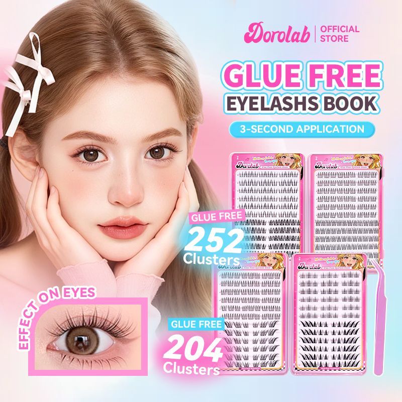 DOROLAB Eyelash Extension No Glue 204-288 Clusters Dorolab bulu mata set