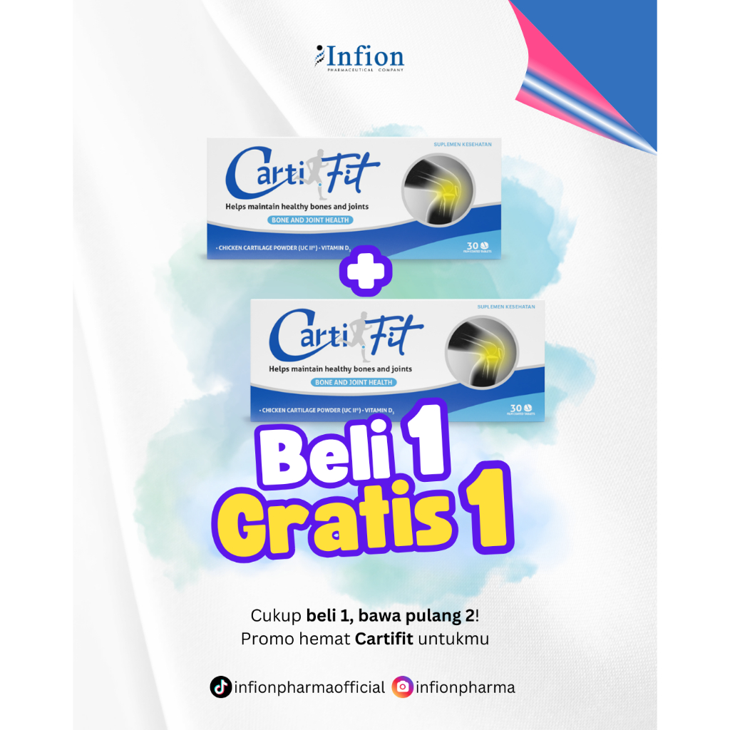 [NEAR ED BUY 1+1] Beli 1 Dapat 2 CartiFit Suplemen kesehatan tulang dan sendi