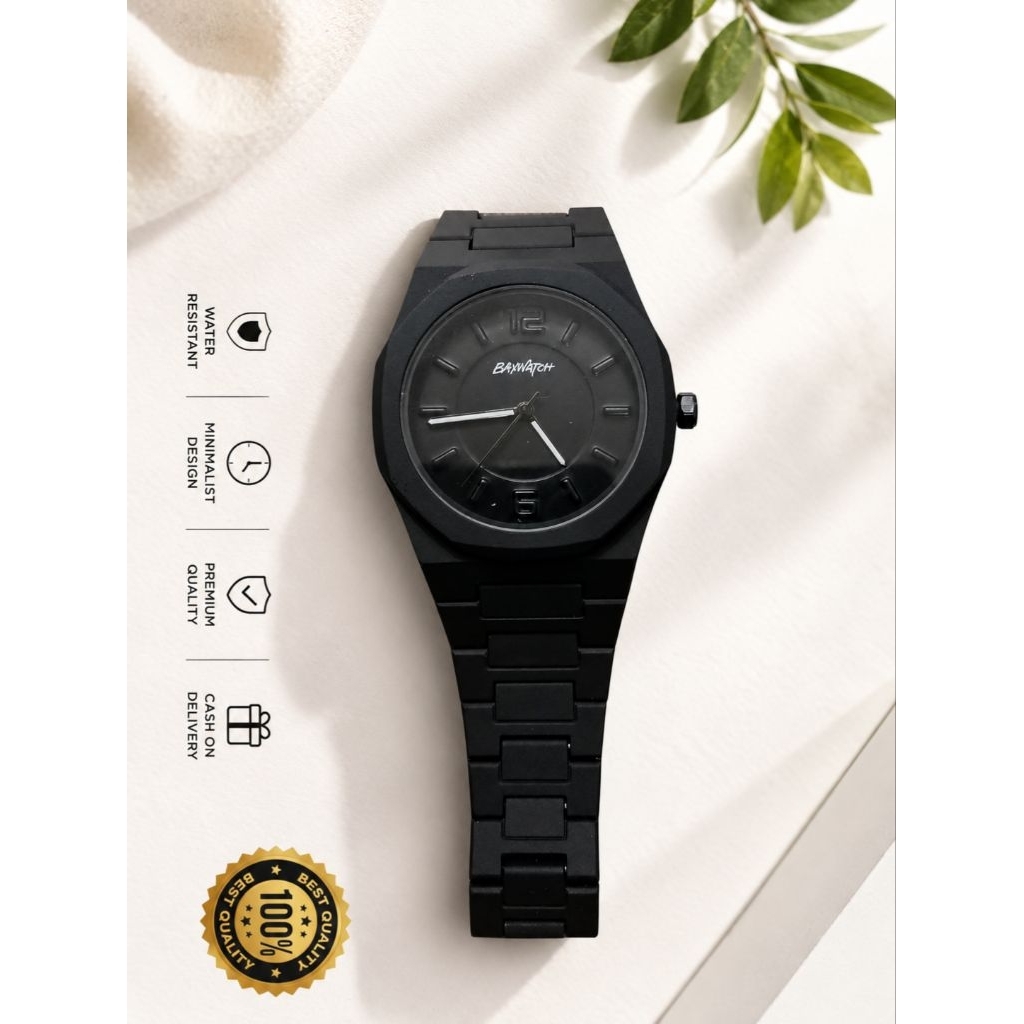 Jam Tangan Pria BAYWATCH Rantai Stainless Steel Waterproof Fashion Premium