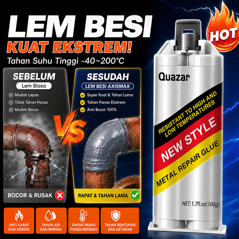 lem besi super kuat tahan panas lem ab epoxy original Lem Perekat Besi Lem Knalpot Bocor Lem Tangki 