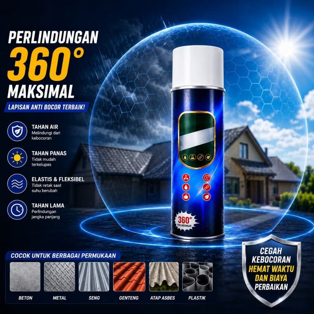 < SJA > SPRAY CAT ANTI BOCOR ANTI WATERPROF NEW 700ML / SPRAY ANTI BOCOR WATERPROOF TAHAN AIR / SPRA