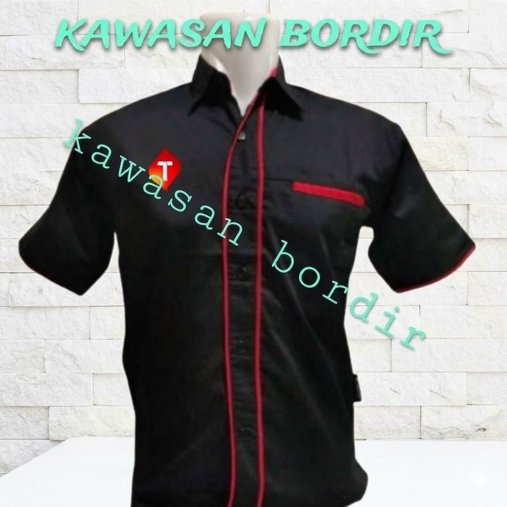 terbaru kemeja Telkomsel seragam Telkomsel baju Telkomsel pdh Telkomsel full bordir..