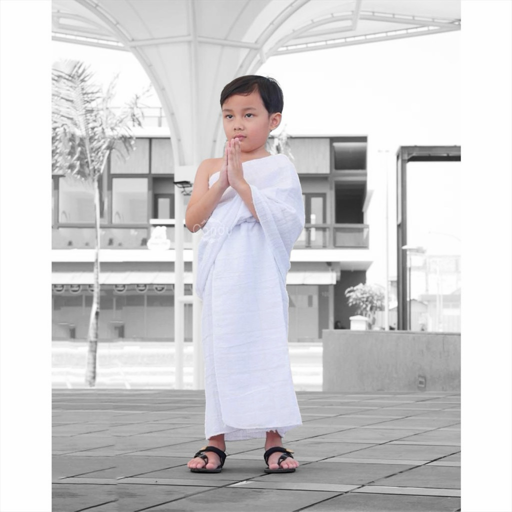 Baju Ihrom Anak Laki-laki TK Paud / Pakaian Ikhrom Umrah Manasik Haji Anak Lak2 / Kain Ihrom Anak Sa