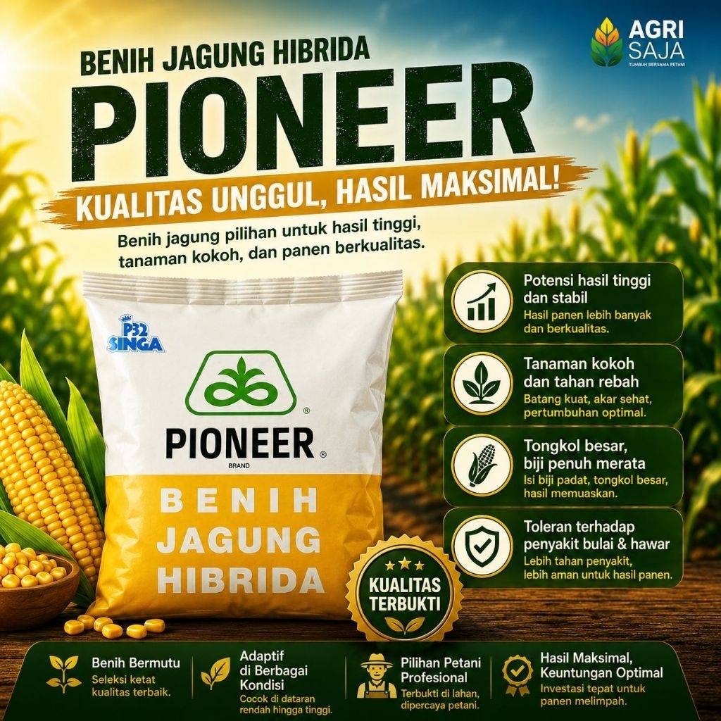 PIONEER BENIH JAGUNG HIBRIDA P32 SINGA Pioneer P32 Corteva