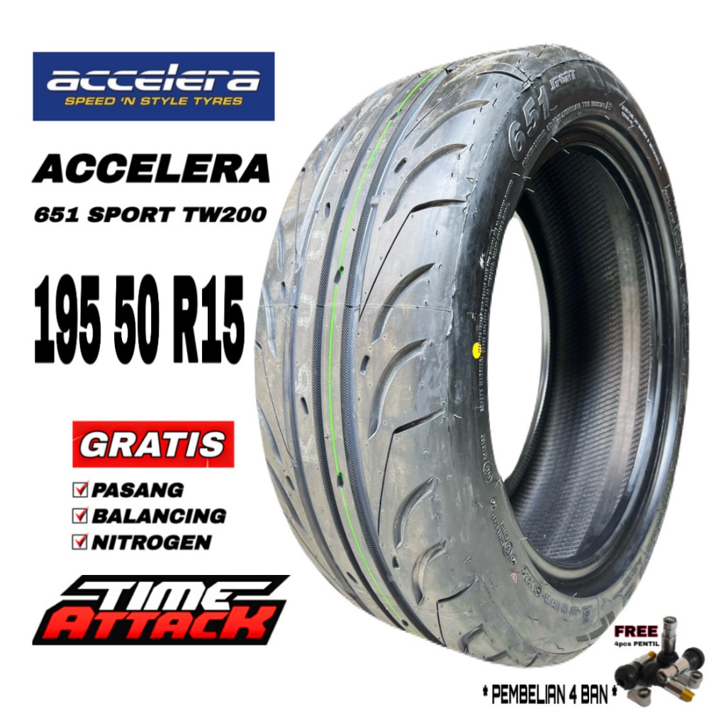 BAN SEMI SLICK ACCELERA 651 SPORT 195 50 RING 15