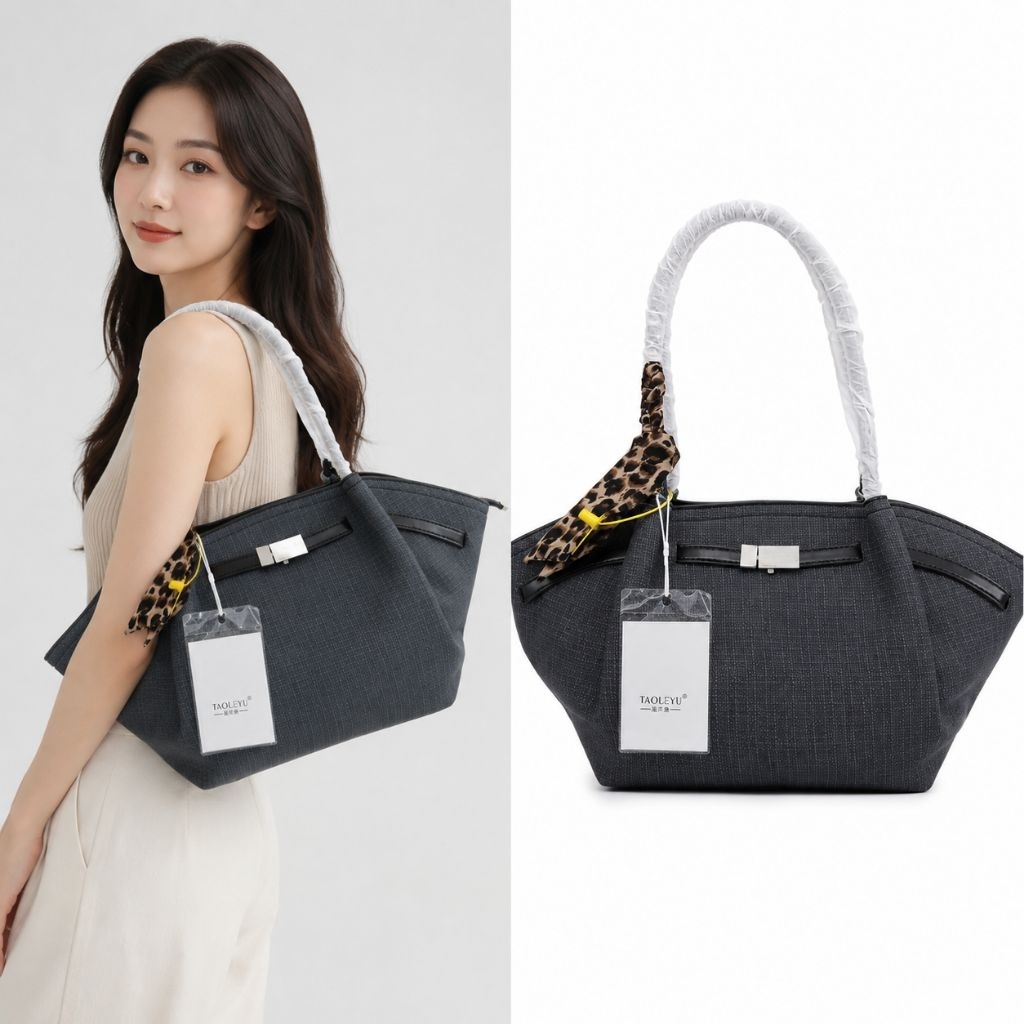 Tas Totebag Wanita Tas Bahu Fashion Cewek Model Korea Kekinian Tas Besar Kerja Kantor Kuliah Terbaru