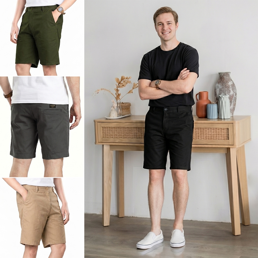 420Father X Otsky - Celana Pendek Pria Premium Chino Chinos Pants Ukuran 28-36