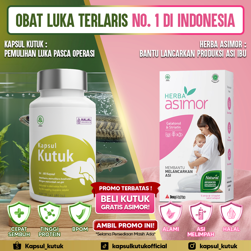 Kapsul Kutuk Premium Albumin Terlaris - Pengering Penyembuhan Luka Diabetes / Pasca Operasi / Melahi