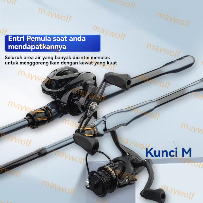 1.8M Joran Pancing Luring Terbaru di Indonesia Tongkat 2 Suku Gagang Tunggal, Model Revolusioner yan