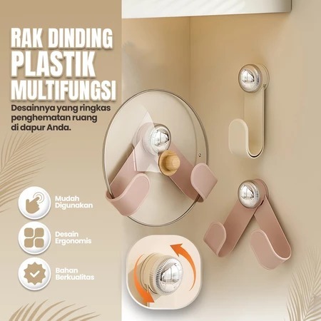 [FUYA] Rak Dinding Penyimpanan Tutup Panci/Penyangga Tutup Panci/Rak Dinding Multifungsi