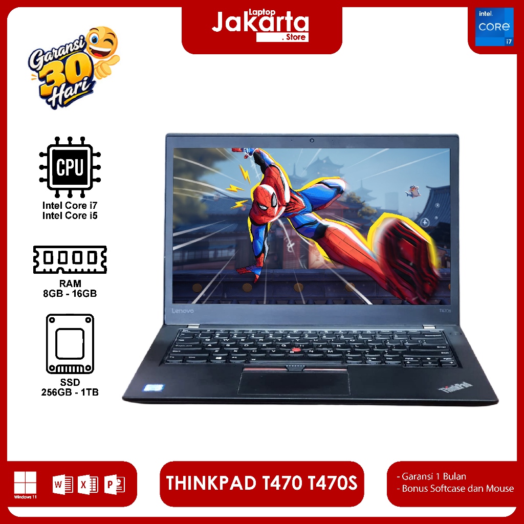LENOVO THINKPAD T470 T470S T460 T460S INTEL CORE I7 | I5 RAM 16GB SSD MURAH BERGARANSI
