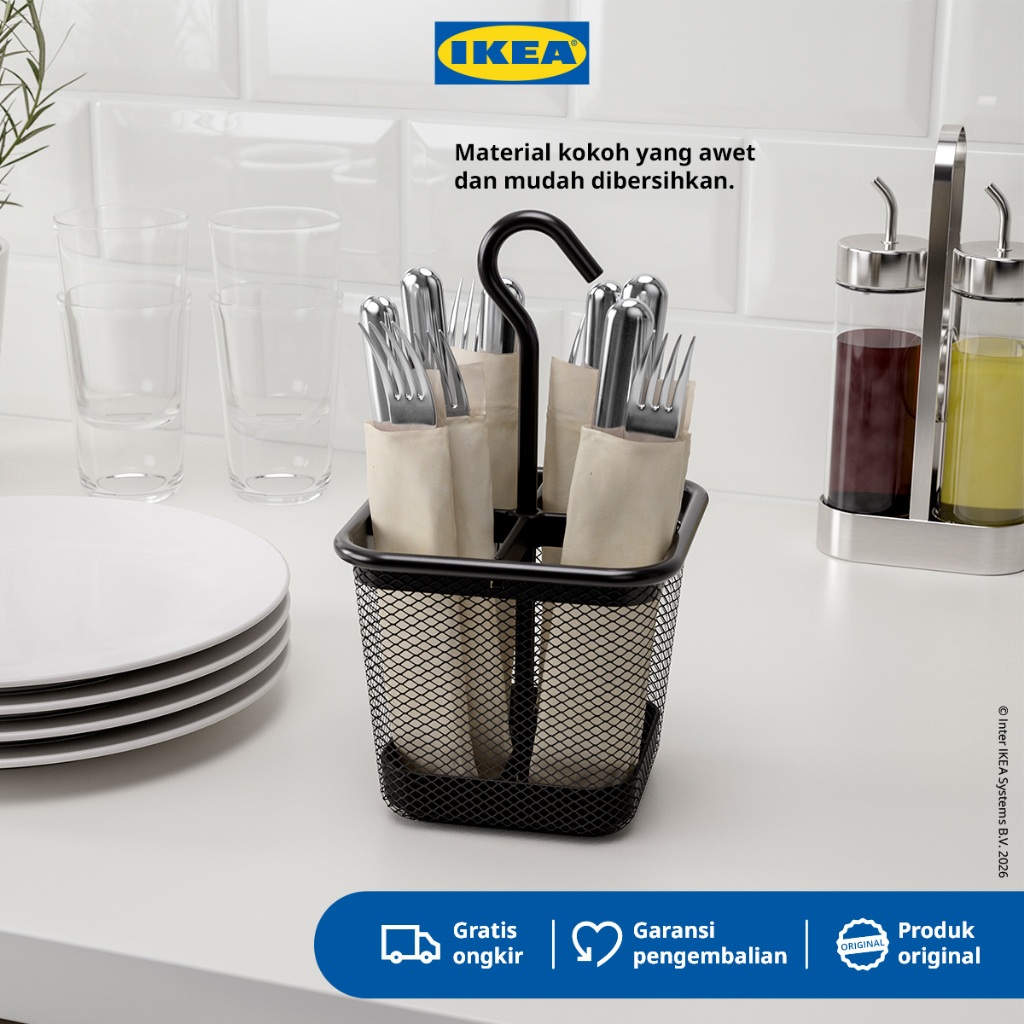 IKEA UPPDATERA Tempat Alat Makan Sendok Garpu Gantung Antrasit 12x12cm
