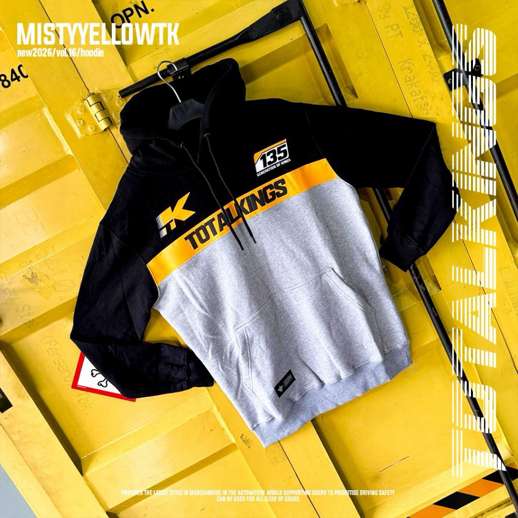 HOODIE TOTAL KINGS YELLOW STREET RACING 135 LIMITED EDITION READY L)