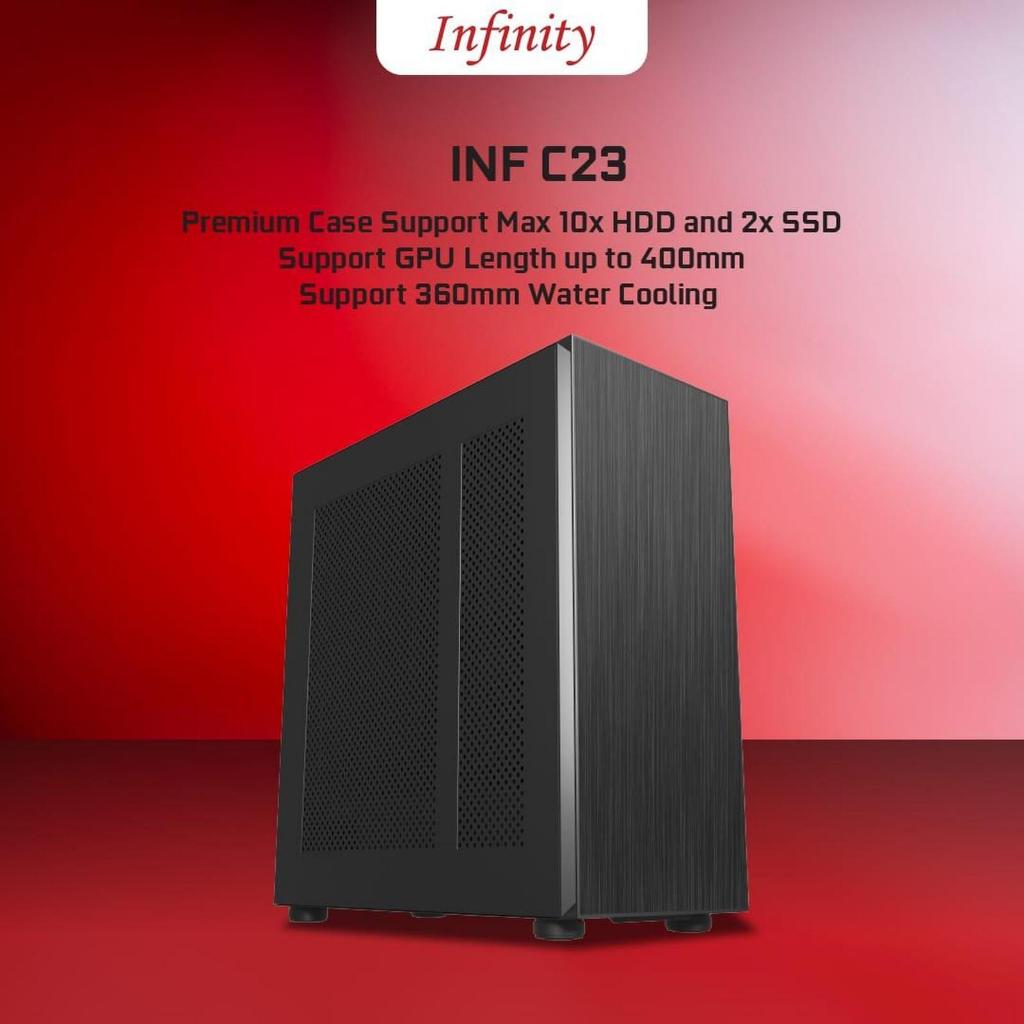 Casing Infinity INF C-23 - free 4Fan ATX Case Infinity C23 - Upto 13 HDD slot