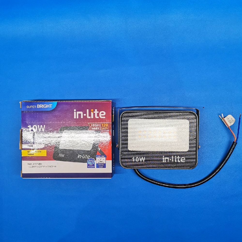 INF060 Lampu Tembak Kap Sorot LED 10W Watt IP65 Slim LED Flood Light Slim Inlite