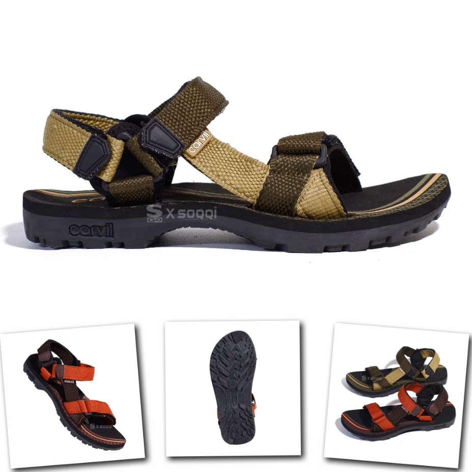 Carvil Dempo Arjuno sendal gunung cowok selop ori sandal sepatu outdor hikking pria kekinian 38-44