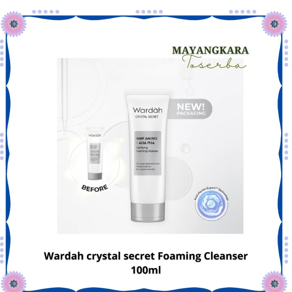 Wardah crystal secret foaming cleanser 100ml/Cuci wajah wardah crystal secret 100ml/Cuci muka wardah