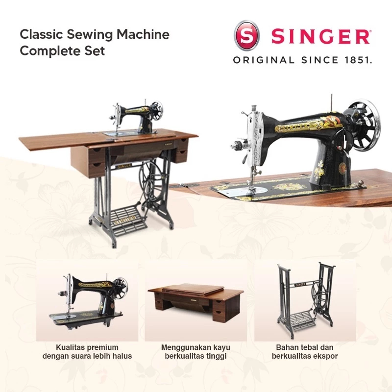 [LIKE NEW / SECOND] Mesin Jahit Manual / Dayung / Tradisional Singer Class 15 (Kirim Pakai Rangka Ka