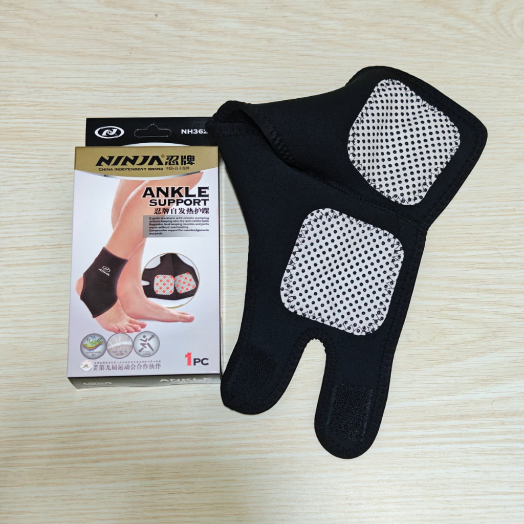 Alat terapi magnetik mata kaki - magnetic therapy ankle - Ankle Support Ninja Magnet Arang - Terapi 