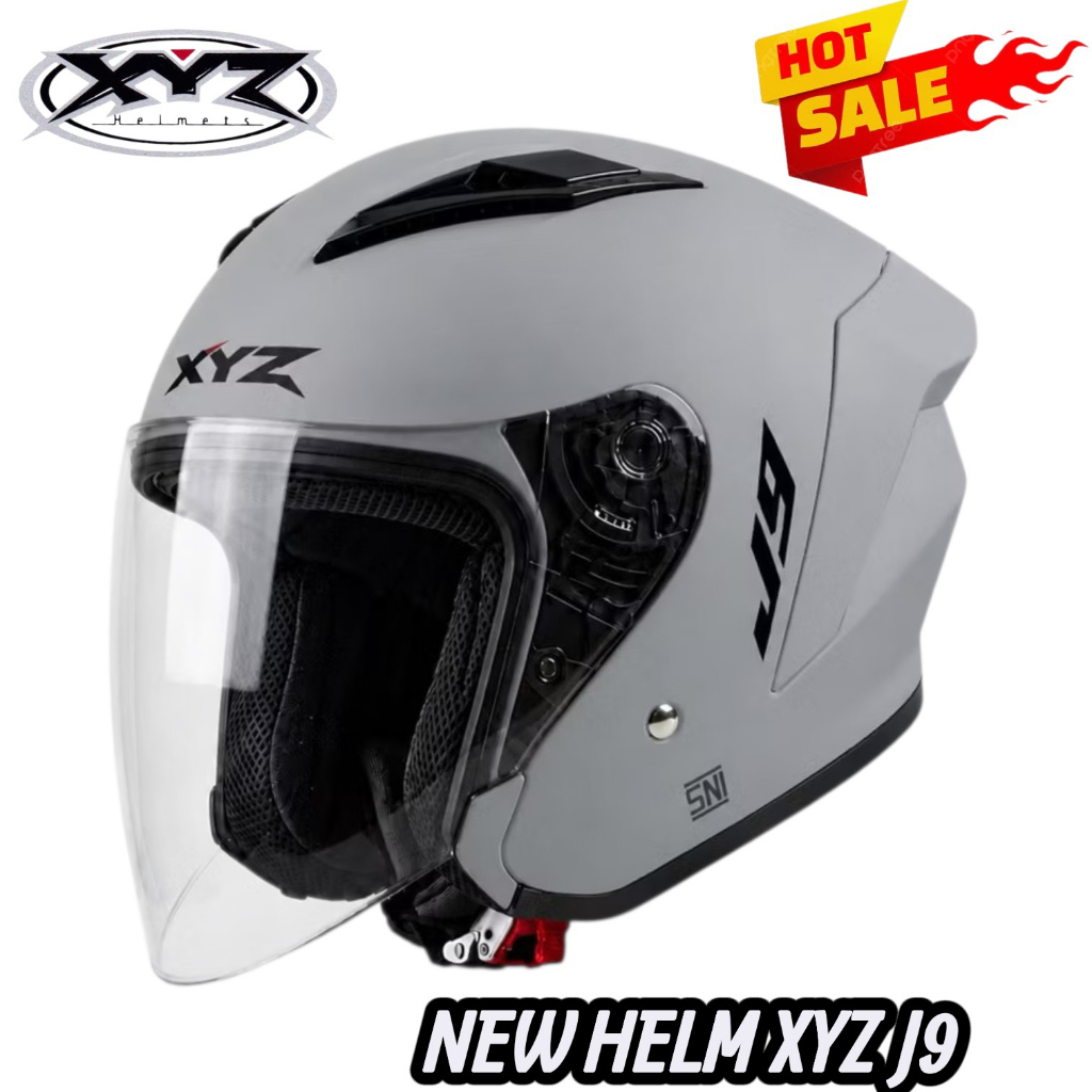 Helm Half Face Kekinian Mla XYZ J5 J9 Solid Terbaru Helm Half Face Dewasa SNI COD