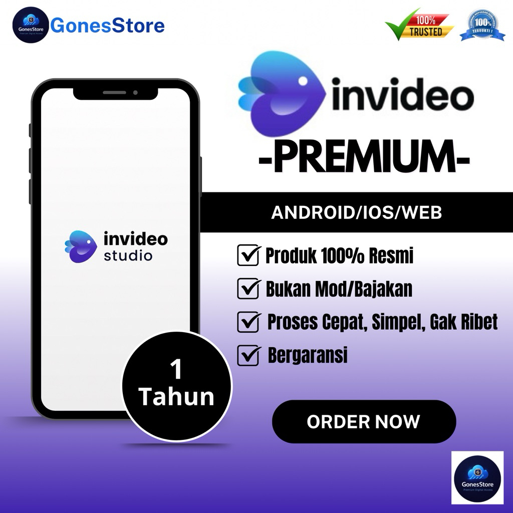 Invideo Studio Unlimited 1 Tahun - pembuat video otomatis berbasis AI dengan hasil profesional | Ber