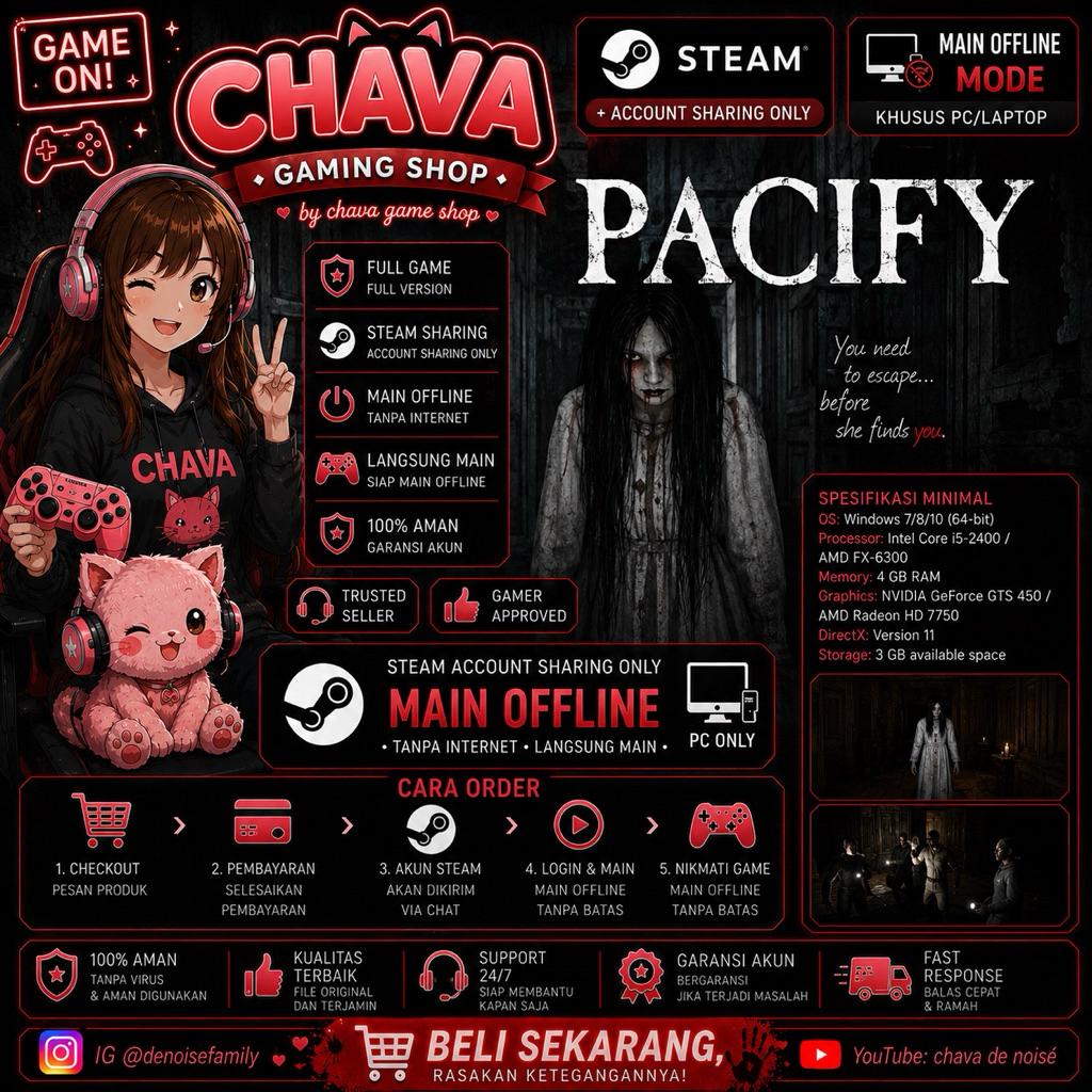 Pacify Steam Sharing Akun Full Game PC Offline Original