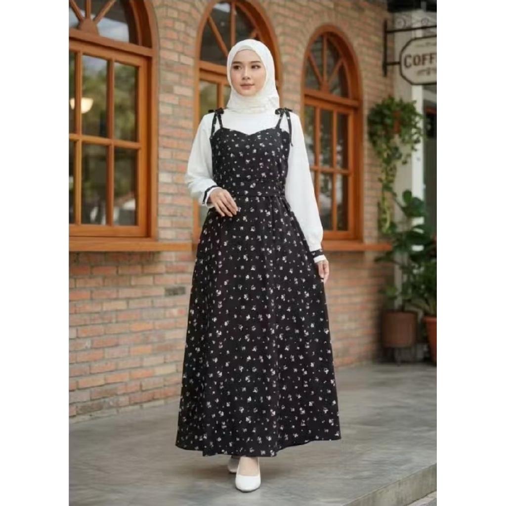 gamis bunga kecil