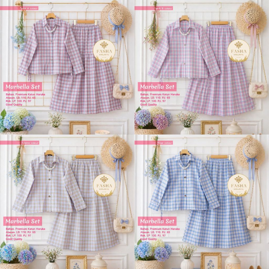Marbella Set Teen Kids Setelan Oneset Anak jumbo allsize usia 11-15thn bahan premium original fasha 