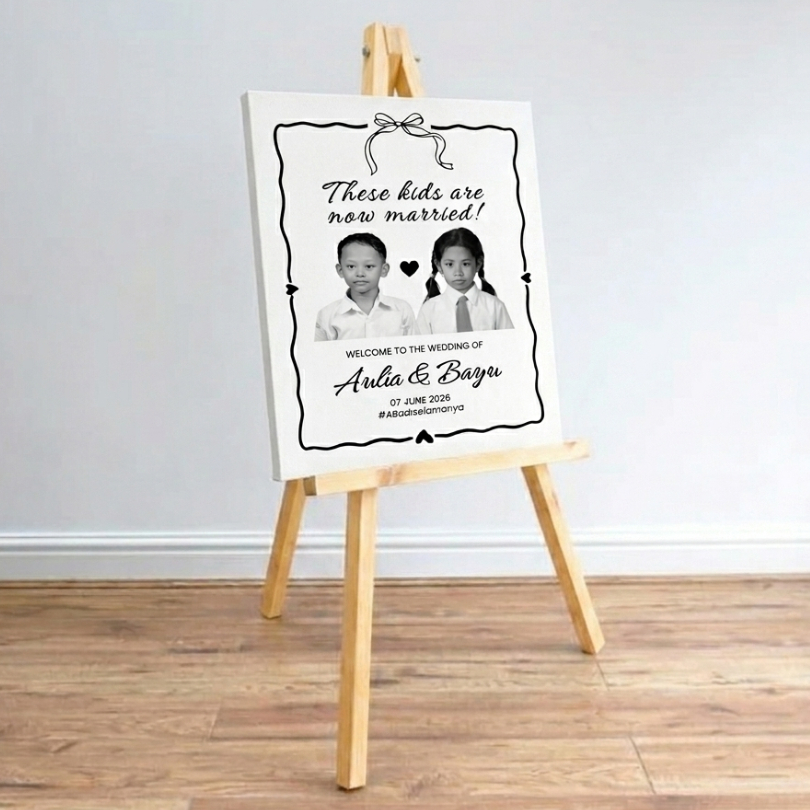 Welcome Sign Wedding Childhood Custom Foto Couple Cetak Foto Only Pernikahan Foto Masa Kecil Custom 