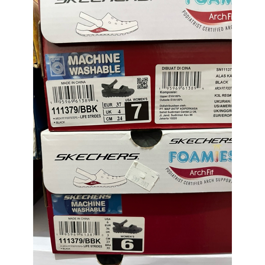 Skechers sandal full hitam 38 39