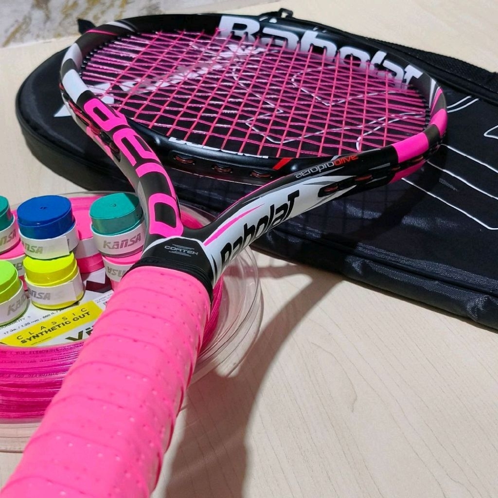 Raket Tenis Babolat Aero pro Drive Carbon Senar Sintetic Volki Ada Tas Pree Gripe