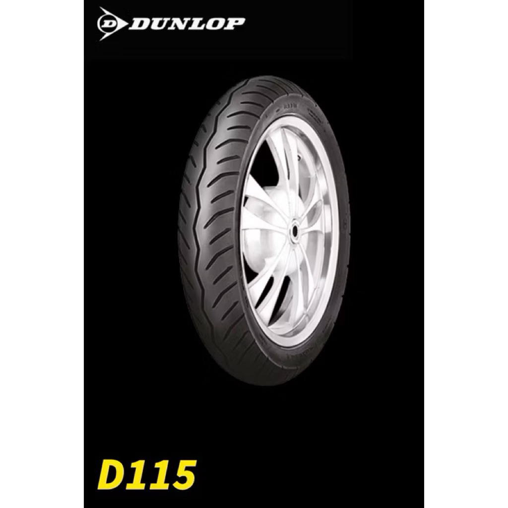 BAN DUNLOP D115 RING 14 TUBELESS FREE PENTIL KARET ORIGINAL