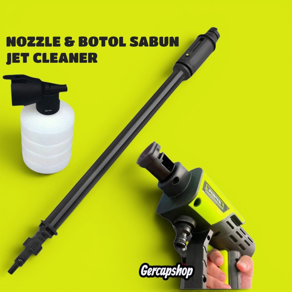Botol Sabun Jet Cleaner Baterai + Nozzle Foam Lance | Snow Foam Semprotan Air Jet Cleaner Cuci Motor