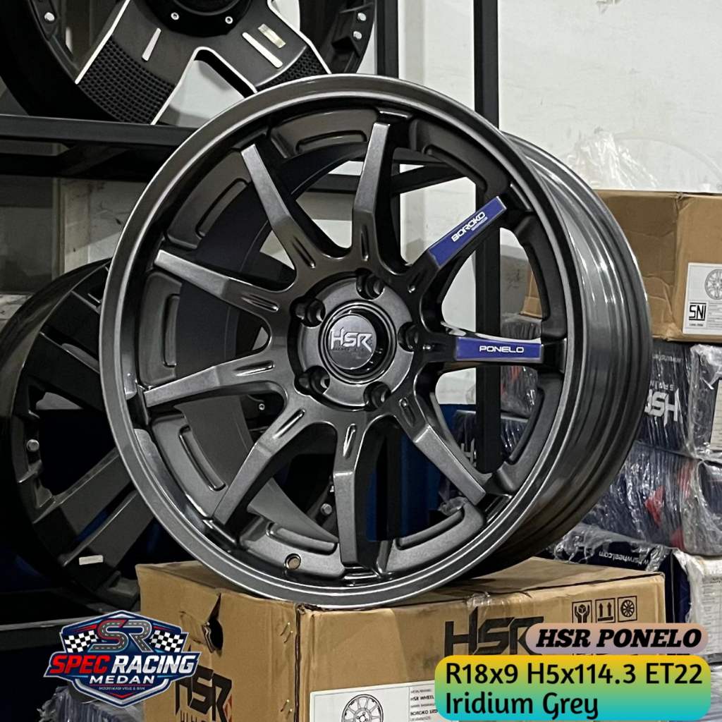 velg mobil R18 HSR PONELO untuk camry, outlander, camry, civic, almaz, harrier dll ring 18