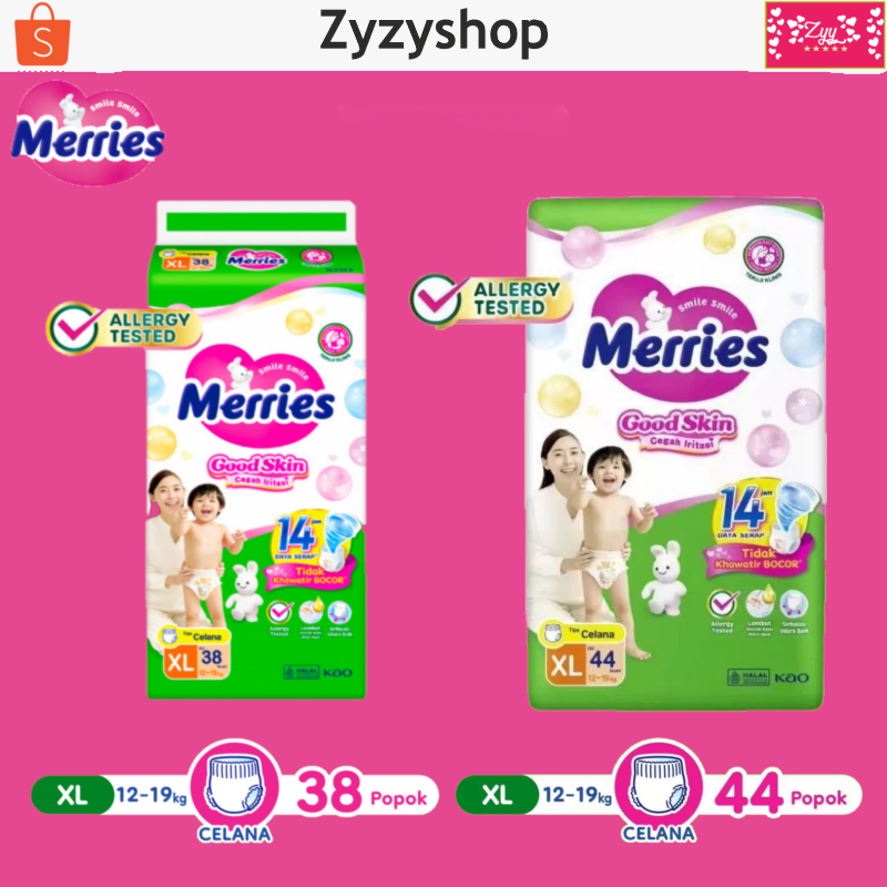 Merries Pants Good Skin Jumbo XL44 XL38 - Popok Celana Merries XL44  XL38