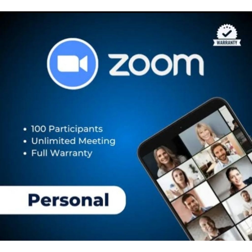 Zoom Pro 100 Peserta Unlimited Meeting  Aktivasi 14 Hari