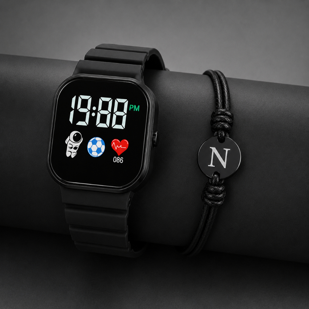 FREE GELANG JAM TANGAN ANAK COWOK DIGITAL LED SPORT KEKINIAN TALI KARET KEREN UNTUK PRIA UMUR 4-7 TA