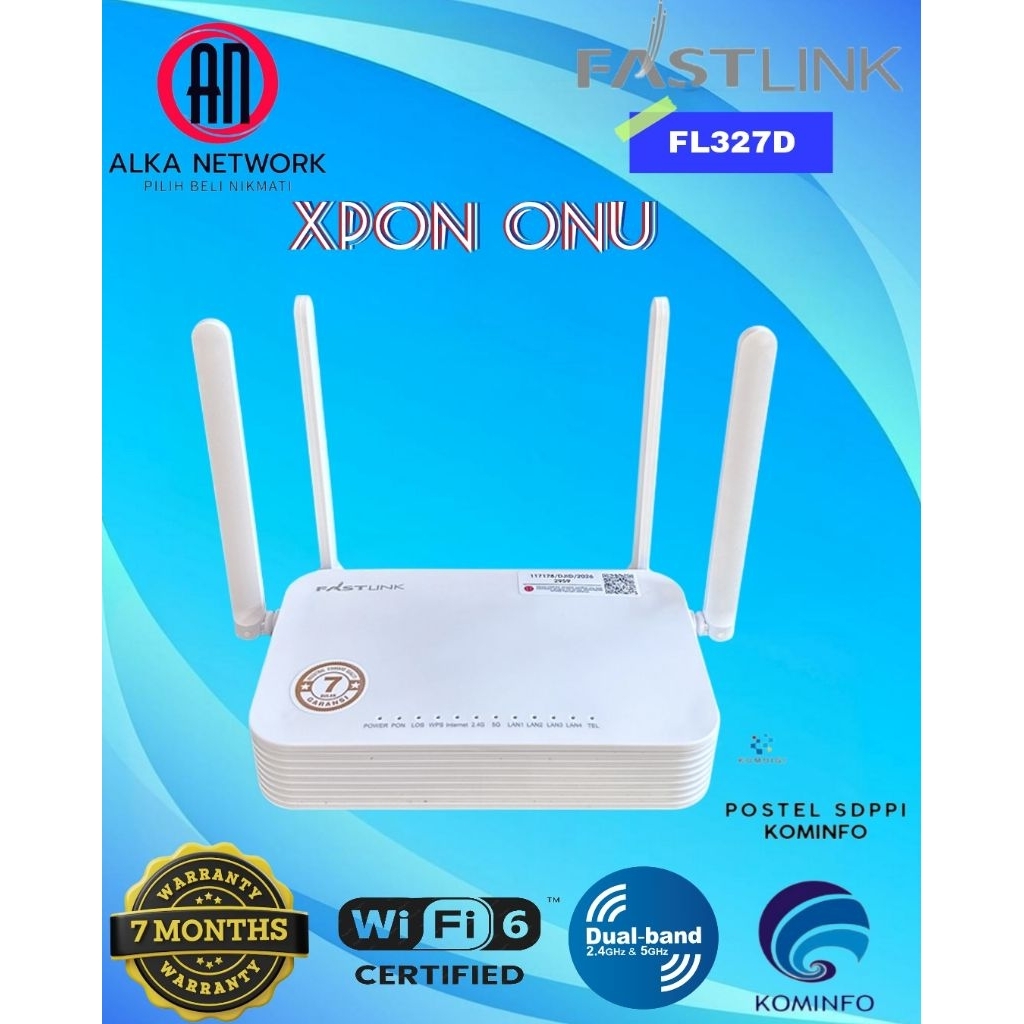 ONU,ONT XPON DUALBAND WIFI-6 & WIFI -5 FASTLINK