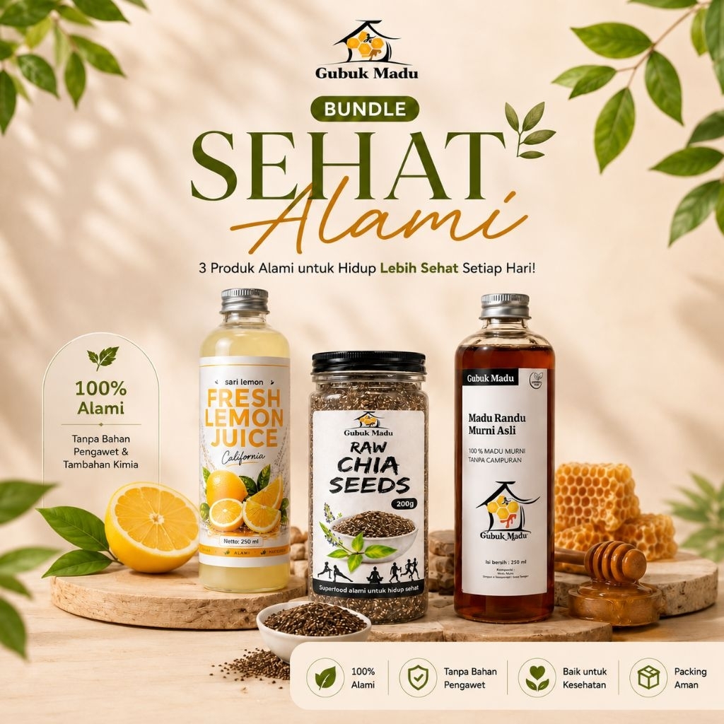 Paket Detox Dan Diet ( Madu , Chiaseed dan Sari Lemon )